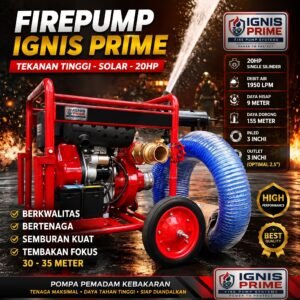 Ignis Prime Fire Pump Solar 20 HP | Pompa Pemadam Portable Solar